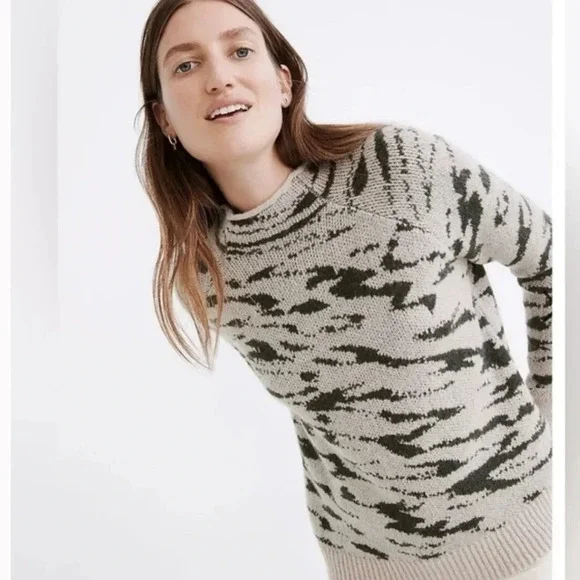 Madewell Thornton Mockneck Pullover Sweater Size Medium - Picture 2 of 7